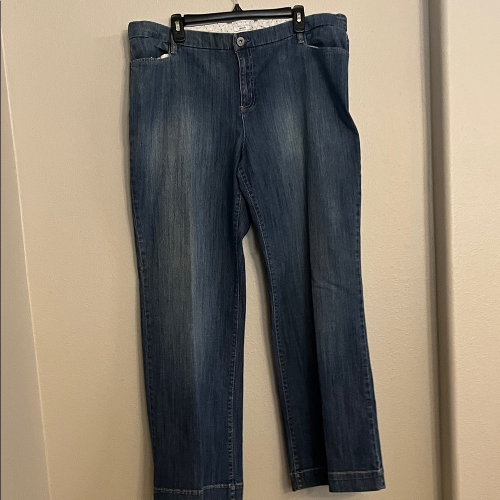 liz & co. Dark Blue Flare Jeans
